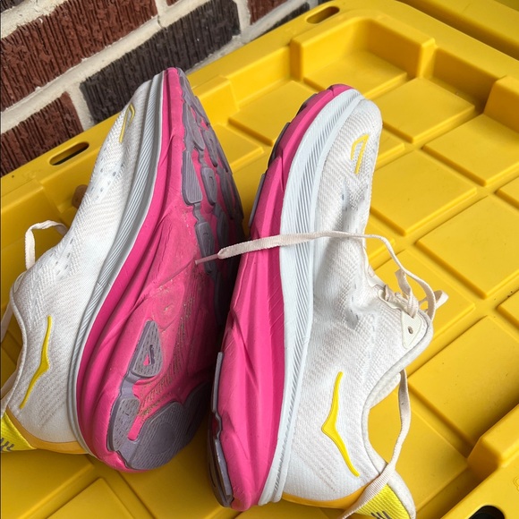 Hoka Women's Cream and Pink Athletic Shoes - Picture 5 of 5